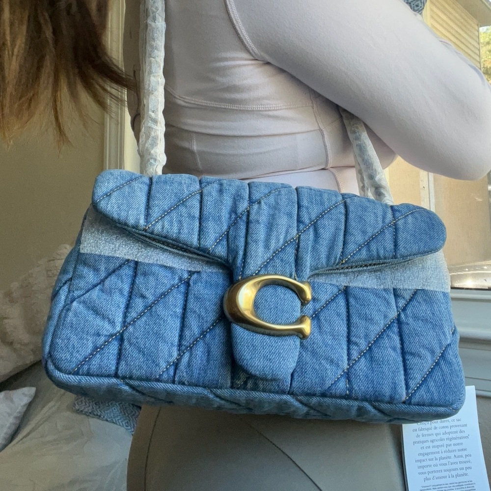 Coach Denim Quilted 26 Shoulder Bag - Picture 14 of 14